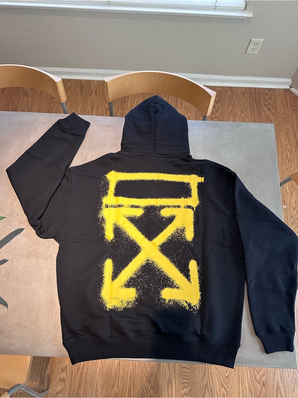 Off-White Sprayed Arrow Hoodie 
I Black & Yellow